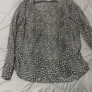 Michael Kors Black and White Cheetah print shirt